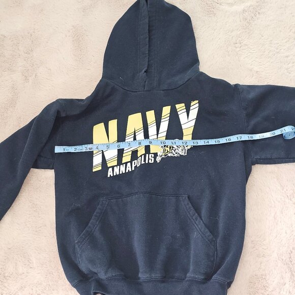 Champion Navy Youth Large 10-12 Naval Academy Hoodie Sweatshirt - Picture 3 of 5